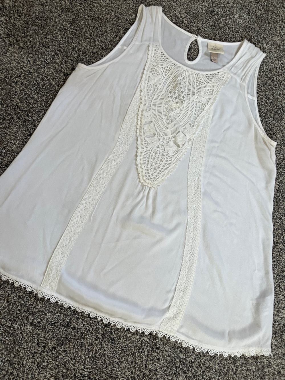 BOGO FREE Knox Rose Sleeveless Crochet Lace Dressy Boho Rayon Tank Top